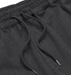 A.P.C. - Kaplan Slim-Fit Herringbone Cotton and Virgin Wool-Blend Drawstring Trousers - Gray