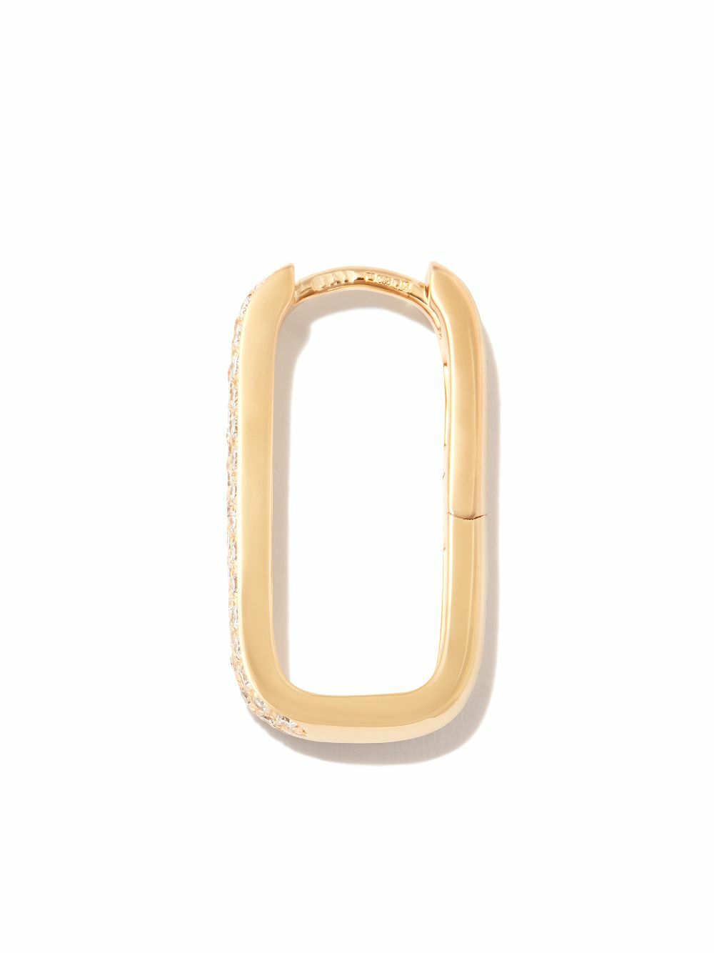 Jacquie Aiche 14K Yellow Gold Rectangle Diamond Hoop Earring