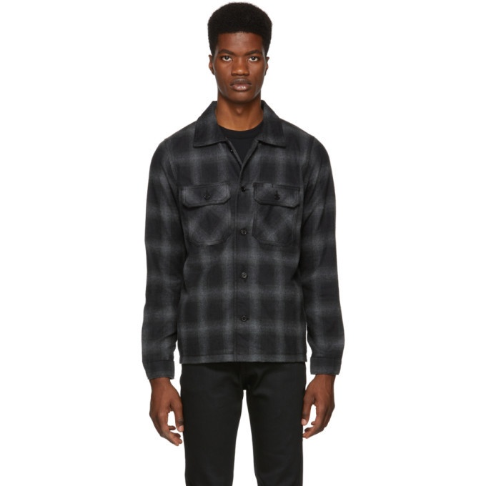 Photo: Naked and Famous Denim Grey Flannel Lumberjack Shirt