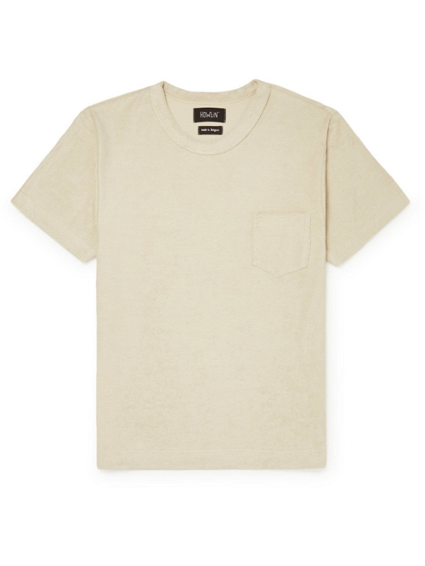 Photo: HOWLIN' - Fons Cotton-Blend Terry T-Shirt - Neutrals