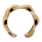 Alexander McQueen Gold Chain and Skull Ring