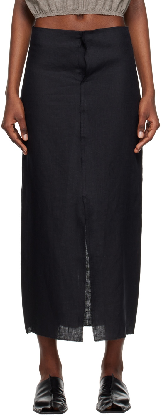 Gabriela Coll Garments Black No.208 Maxi Skirt