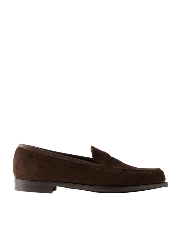 Photo: Edward Green - Pimlico Suede Penny Loafers - Brown