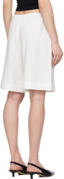 LESET White Arielle Shorts