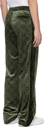Givenchy Green Monogram 72 Velvet Sweatpants