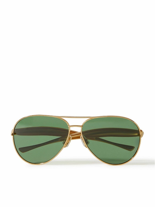 Photo: Bottega Veneta - Sardine Aviator-Style Gold-Tone Sunglasses