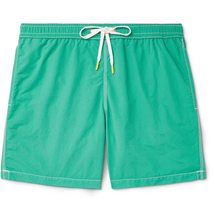 Photo: Hartford - Slim-Fit Mid-Length Swim Shorts - Green