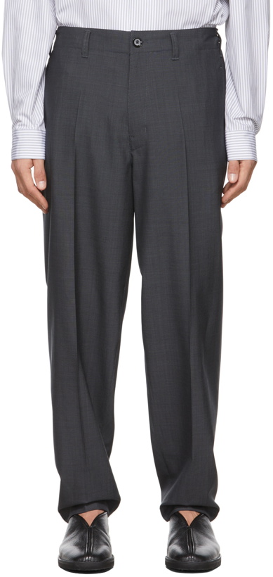 Photo: Lemaire Grey Birdseye Tapered Trousers