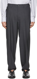 Lemaire Grey Birdseye Tapered Trousers