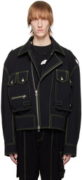 Feng Chen Wang Black 3D Pocket Jacket