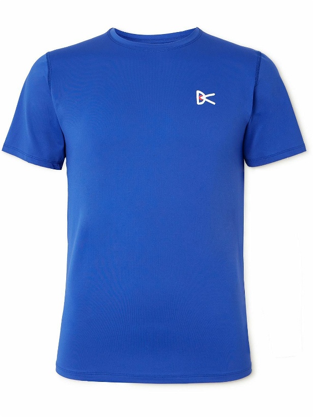Photo: DISTRICT VISION - Logo-Print Stretch-Jersey Running T-Shirt - Blue