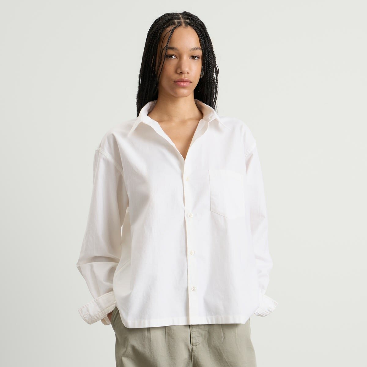 END. Fairways Long Sleeve Shirt in Off White