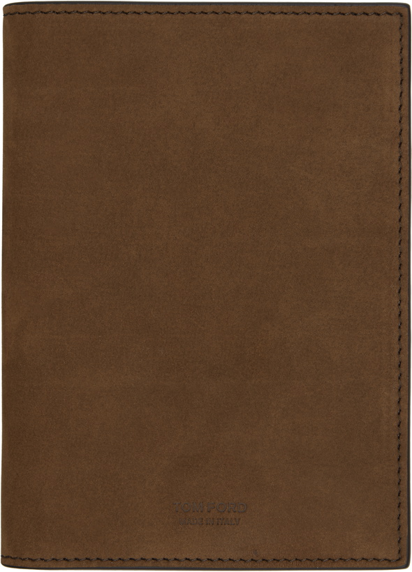 Photo: TOM FORD Brown Nubuck 'T Line' Passport Holder