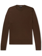 TOM FORD - Slim-Fit Wool Sweater - Brown