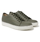 Lanvin - Cap-Toe Matte-Leather Sneakers - Men - Army green