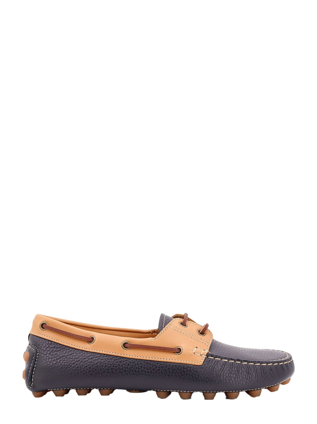 フラットシューズ Tod's Leather And Raffia Moccasins With Signature Grommets Tod's Leather And Raffia Moccasins With Signature Grommets