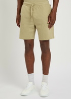 Boss Logo-embroidered Waffle Cotton-blend Shorts Green
