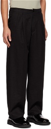 POTTERY Black Pleated Trousers