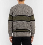 Cav Empt - Striped Waffle-Knit Cotton Sweater - Men - Gray