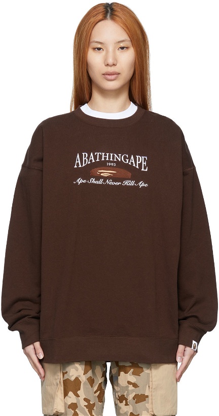 Photo: BAPE Brown Cotton Sweatshirt