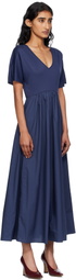Weekend Max Mara Navy Bronzo Midi Dress