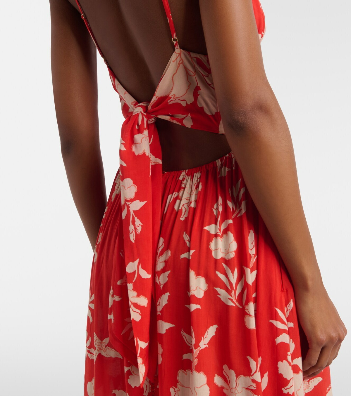 Poupette St Barth Havana crochet-trimmed floral maxi dress