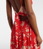 Poupette St Barth Havana crochet-trimmed floral maxi dress