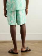 Valentino Garavani - Metamorphos Straight-Leg Printed Cotton-Poplin Shorts - Blue