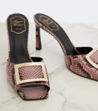 Roger Vivier Trompette snake-print leather mules