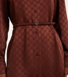 Gucci GG satin shirt dress