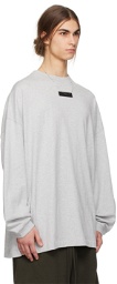 Fear of God ESSENTIALS Gray Patch Long Sleeve T-Shirt