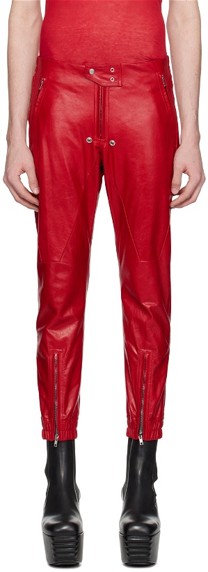 Photo: Rick Owens Red Luxor Leather Pants