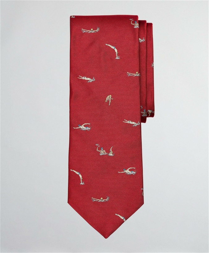 Photo: Brooks Brothers Men's Aquatic Sports Tie | Red