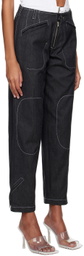 Vejas Maksimas Black Contrast Stitching Jeans