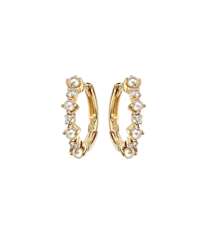 Photo: Mateo 14kt gold (585/1000) earrings with diamonds and pearls