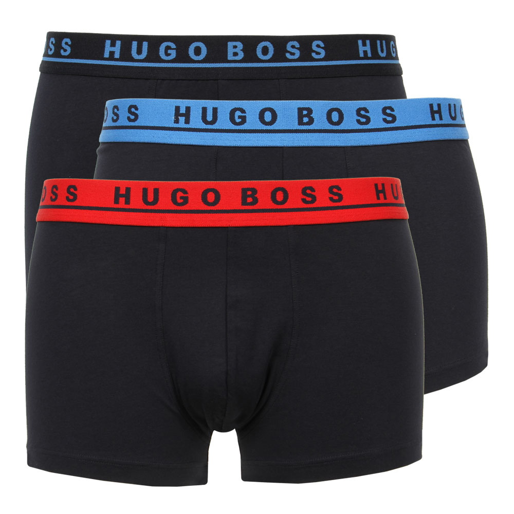 3 Pack Trunks - Navy/Red