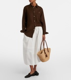 Polo Ralph Lauren Bellport Medium raffia basket bag