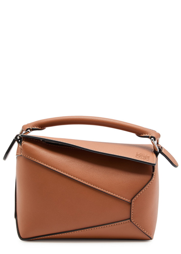 Photo: Loewe Puzzle Edge Mini Leather Cross-body bag - Tan - One Size