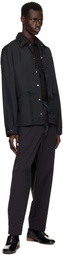 Toga Virilis Black Cotton Polyester Twill Trousers