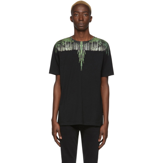 Photo: Marcelo Burlon County of Milan Black and Green Wings T-Shirt