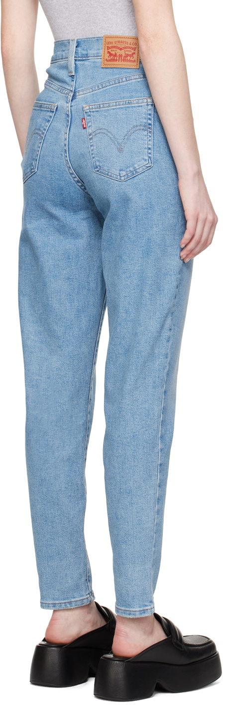 Levi's Blue High-Waisted Mom Jeans