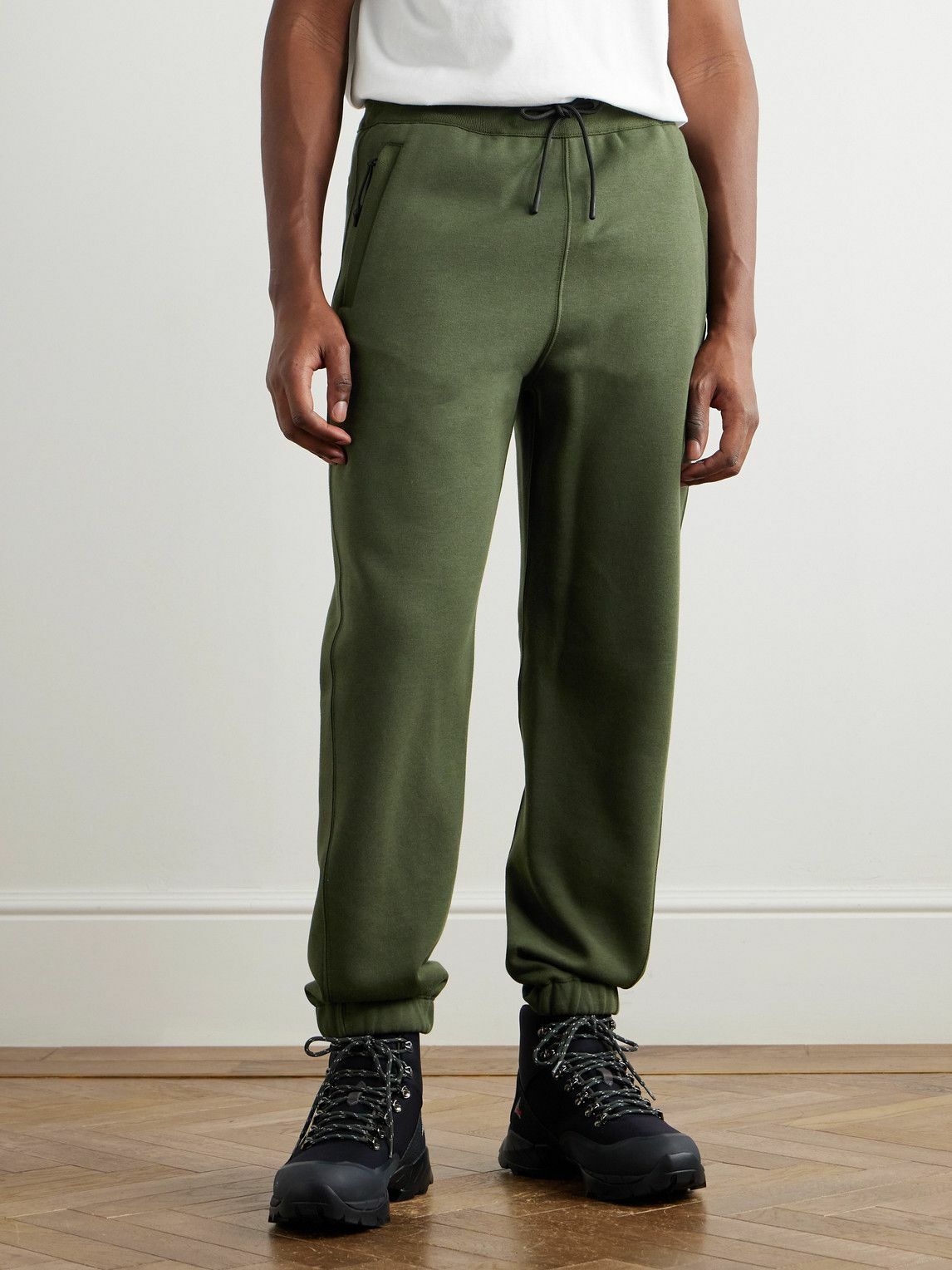 Loro Piana - Vogel Tapered Cotton and Cashmere-Blend Jersey Sweatpants - Green