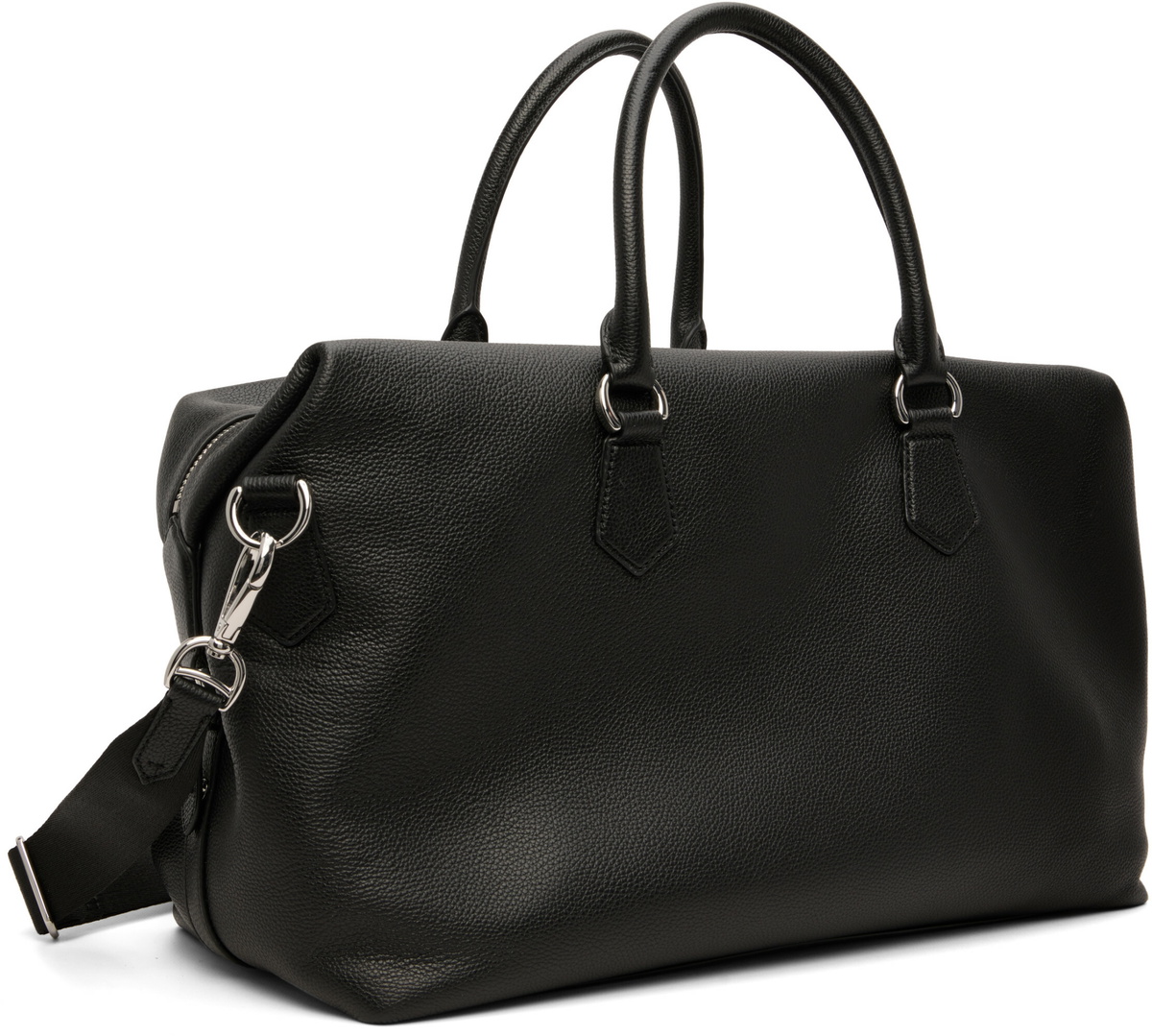 Polo Ralph Lauren Black Smooth Leather Duffle Bag