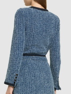 SELF-PORTRAIT Textured Cotton Denim Jacket