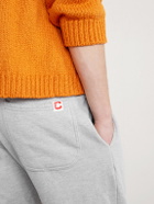 Cherry Los Angeles - Western Athletic Embroidered Cotton-Blend Jersey Sweatpants - Gray