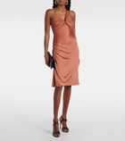 Tom Ford Gathered jersey cocktail dress