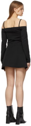 Coperni Black Off-Shoulder Mini Dress