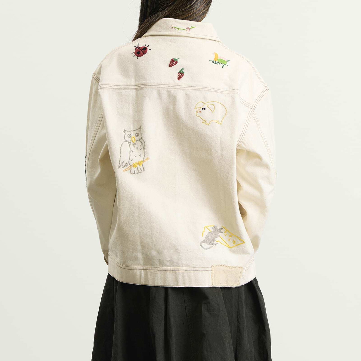 Story mfg. Women's Hand Embroidered Amba Jacket in Folk