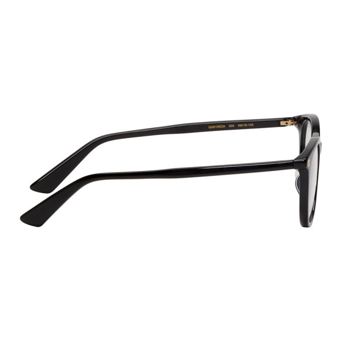 Gucci Black Oval Bee Glasses