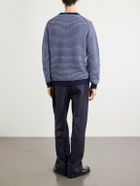 Lardini - Striped Wool and Cashmere-Blend Sweater - Blue